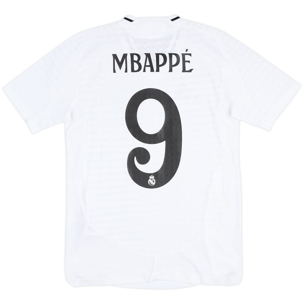 2024-25 Real Madrid Authentic Home Shirt Mbappe #9 - 10/10 - (S)