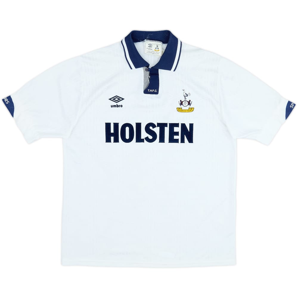 1991-93 Tottenham Home Shirt - 8/10 - (XL)
