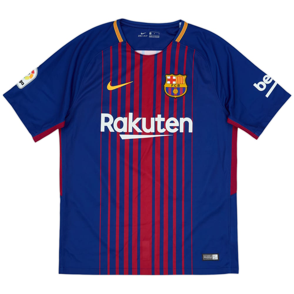 2017-18 Barcelona Home Shirt #11 - 9/10 - (M)