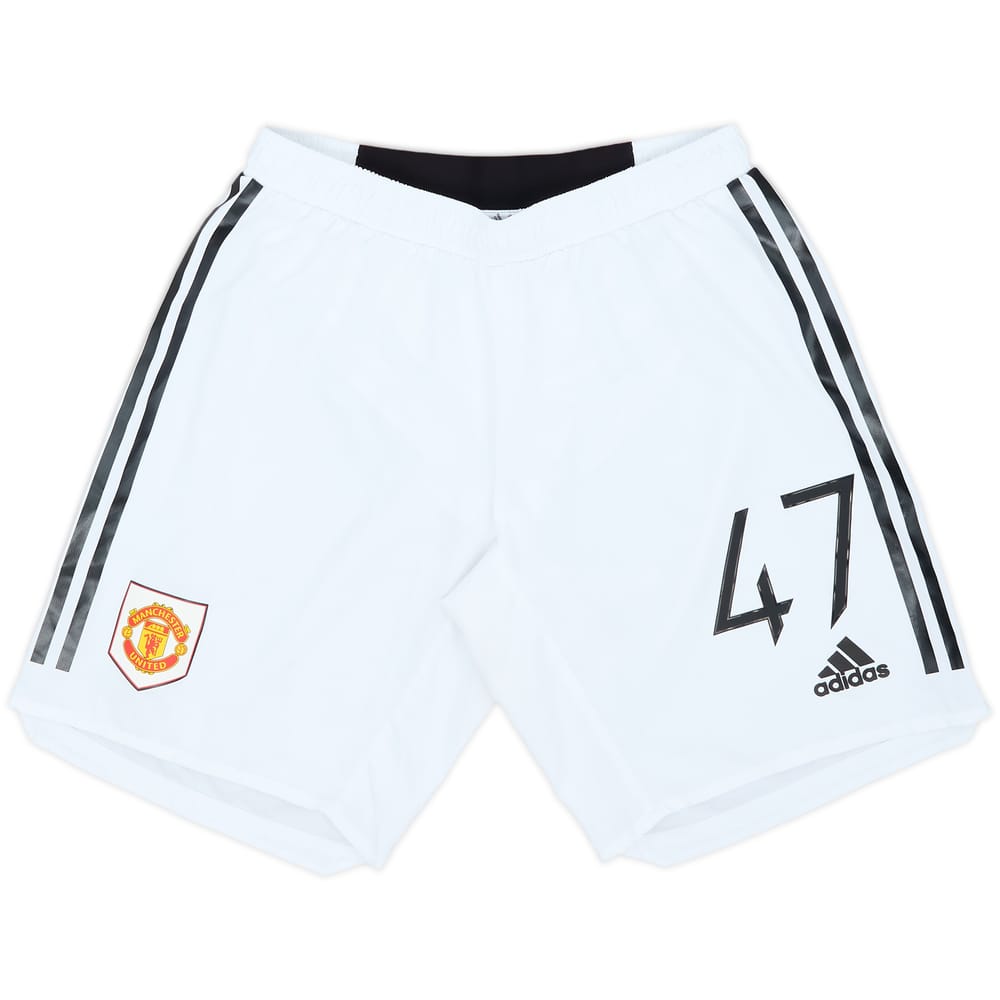 2022-23 Manchester United Authentic Home Shorts #47 - 8/10 - (M)