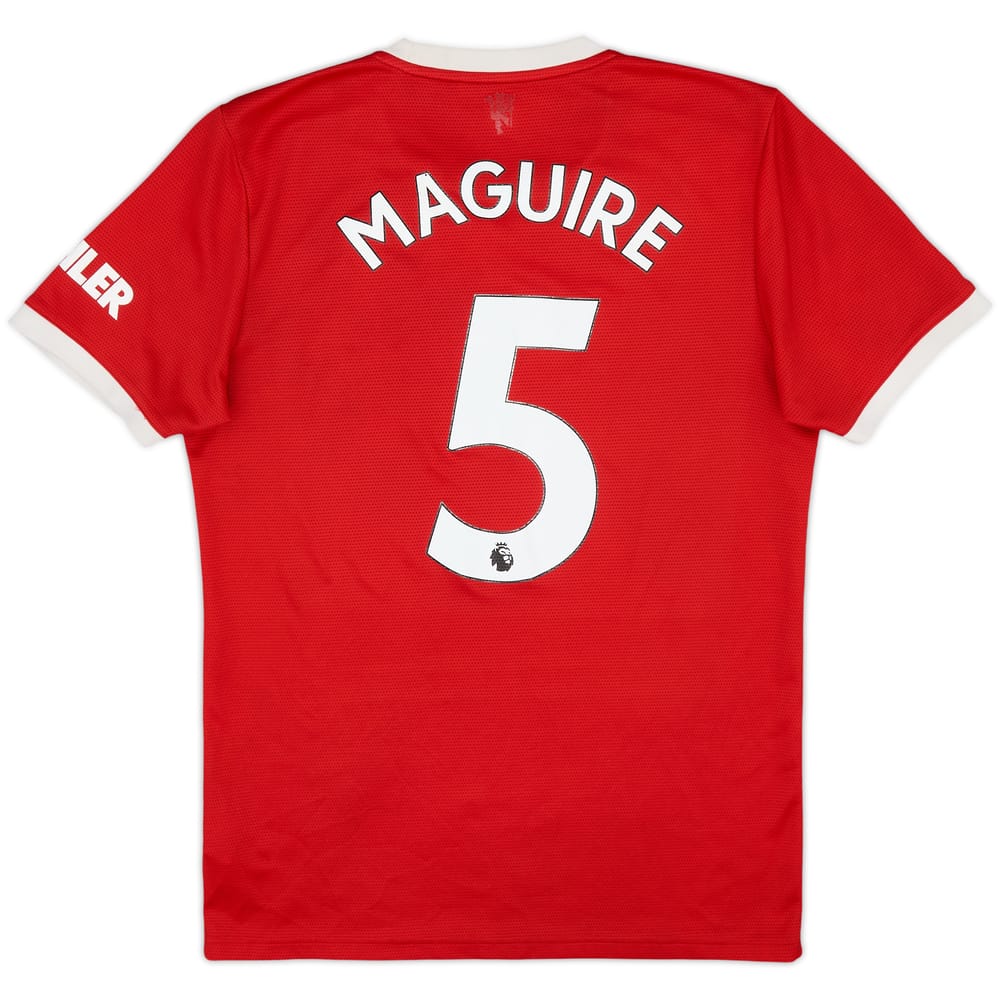 2021-22 Manchester United Home Shirt Maguire #5 - 6/10 - (M)