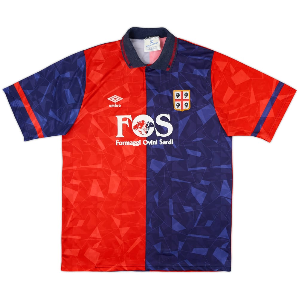 1990-93 Cagliari Home Shirt - 7/10 - (L)