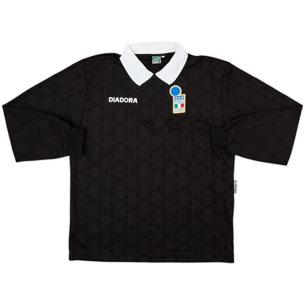1990s Italy FIGC Diadora Referee L/S Shirt - 7/10 - (XL)