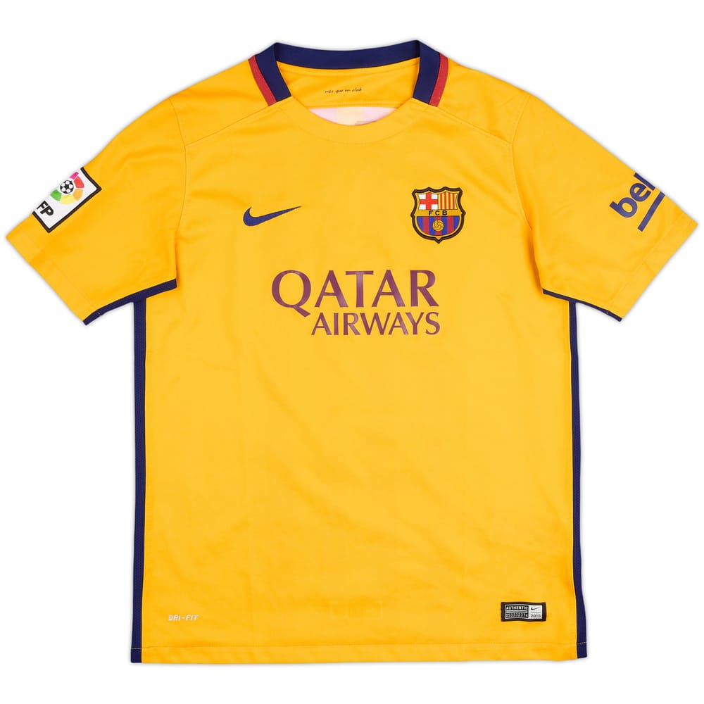 2015-16 Barcelona Away Shirt - 9/10 - (13-15 Years)