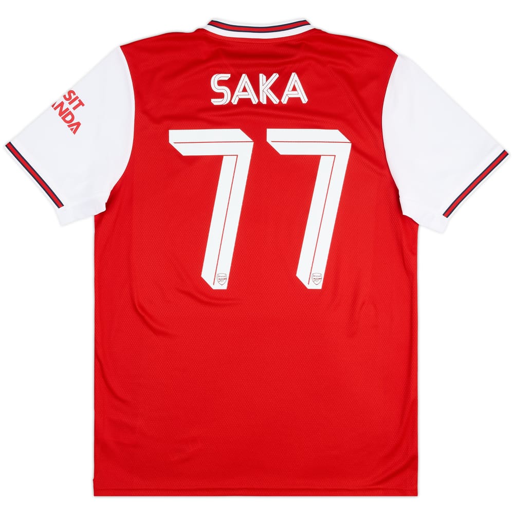 2019-20 Arsenal Home Shirt Saka #77 - 8/10 - (S)
