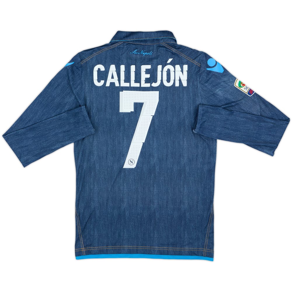 2014-15 Napoli Away L/S Shirt Callejon #7 - 4/10 - (L)