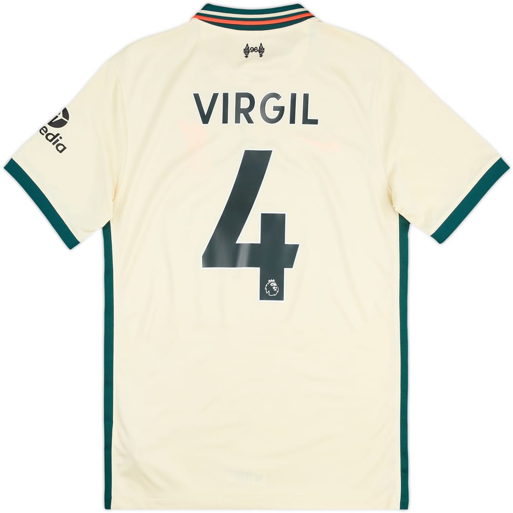 2021-22 Liverpool Away Shirt Virgil #4 - 8/10 - (S)
