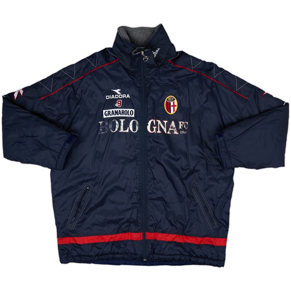 1998-99 Bologna Diadora Hooded Padded Bench Coat - 5/10 - (XL)