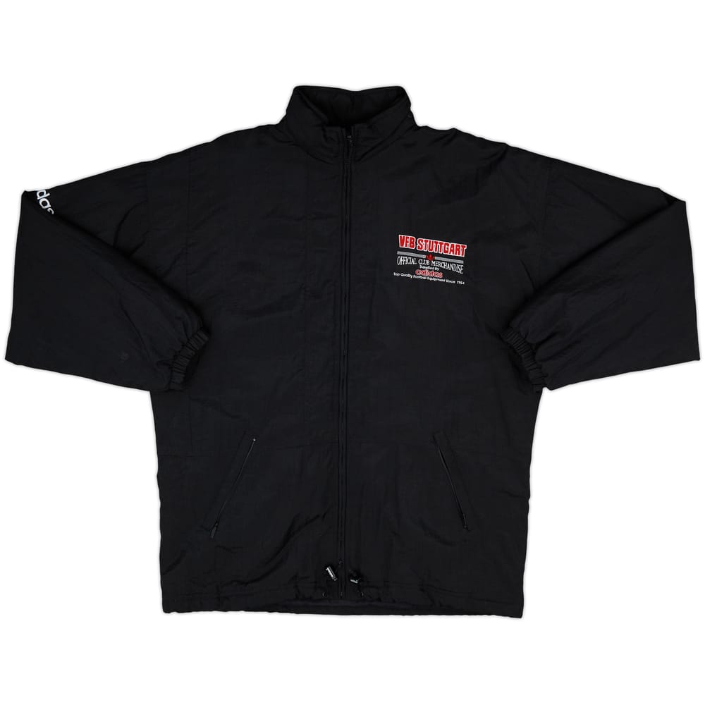 Chaqueta impermeable con capucha adidas del Stuttgart 1993-95 - 8/10 - (XL)