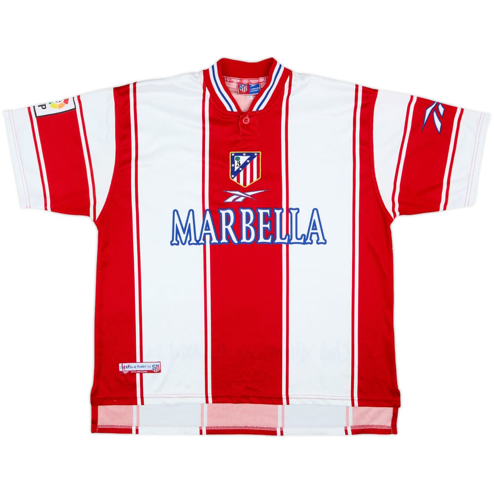 1999-00 Atletico Madrid Home Shirt - 6/10 - (L)