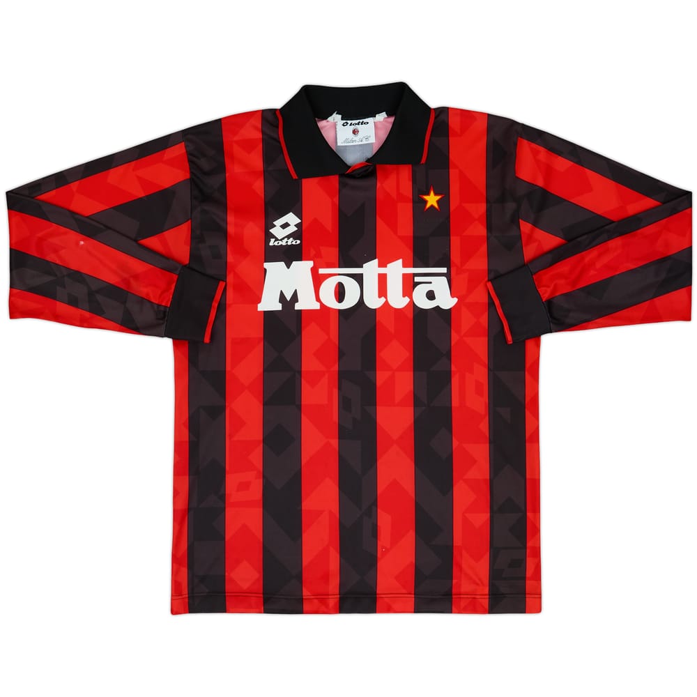 1993-94 AC Milan Home L/S Shirt - 5/10 - (M)