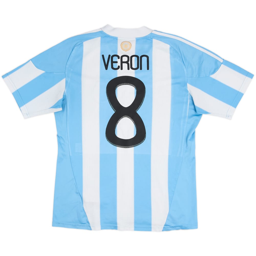 2010-11 Argentina Home Shirt Veron #8 - 5/10 - (M)
