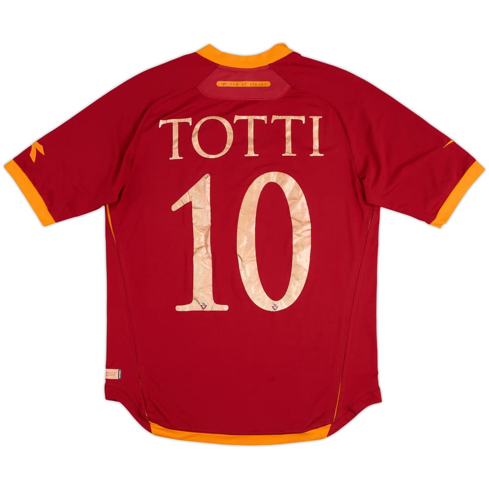 2006-07 Roma Home Shirt Totti #10 - 6/10 - (M)