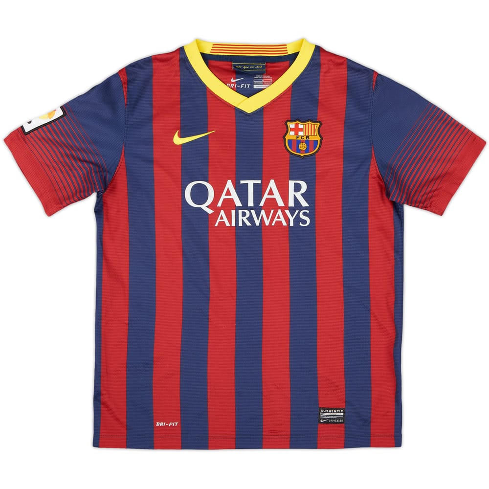 2013-14 Barcelona Home Shirt - 9/10 - (L.Boys)