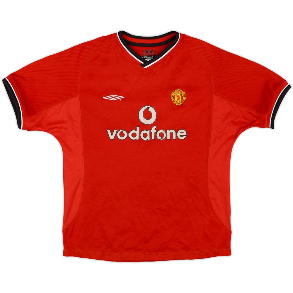 2000-02 Manchester United Home Shirt - 8/10 - (L.Boys)