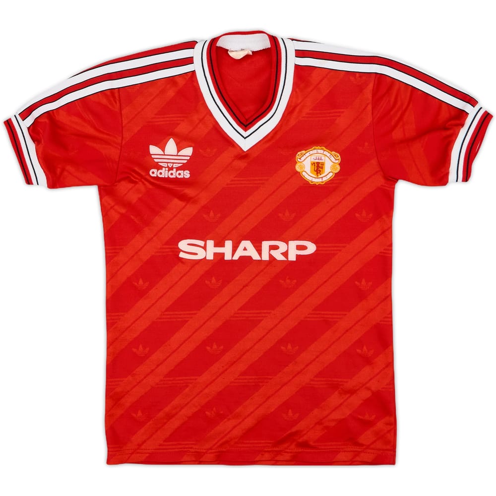1988-90 Manchester United Home Shirt - 8/10 - (S.Boys)
