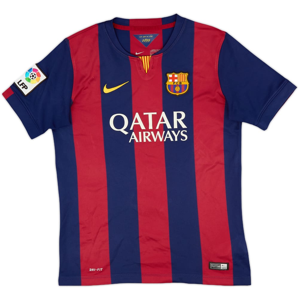 2014-15 Barcelona Home Shirt - 7/10 - (L.Boys)