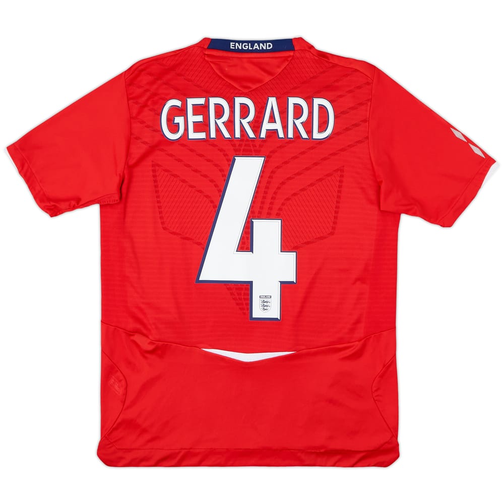 2008-10 England Away Shirt Gerrard #4 - 8/10 - (XL.Boys)