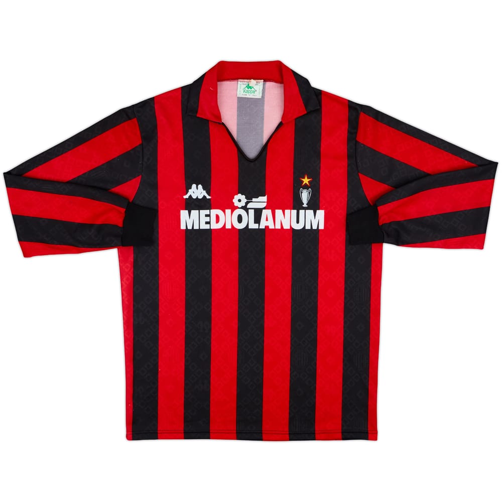 1988-89 AC Milan Home L/S Shirt - 9/10 - (XL)