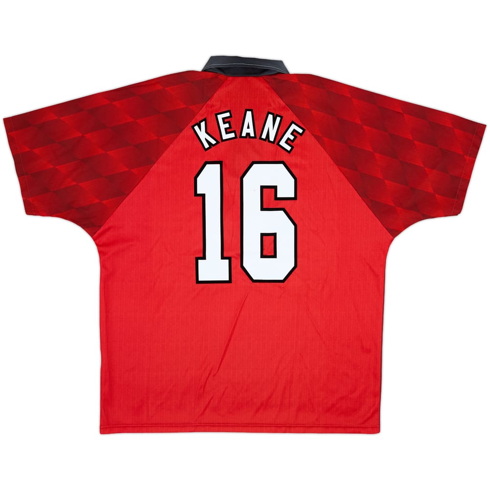 1996-98 Manchester United Home Shirt Keane #16 - 9/10 - (XL)