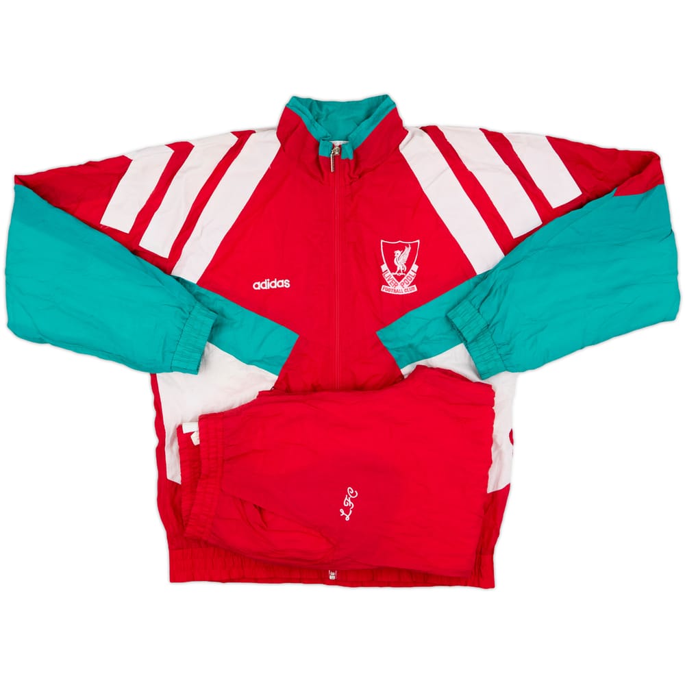1992-93 Liverpool adidas Centenary Full Tracksuit - 6/10 - (S)