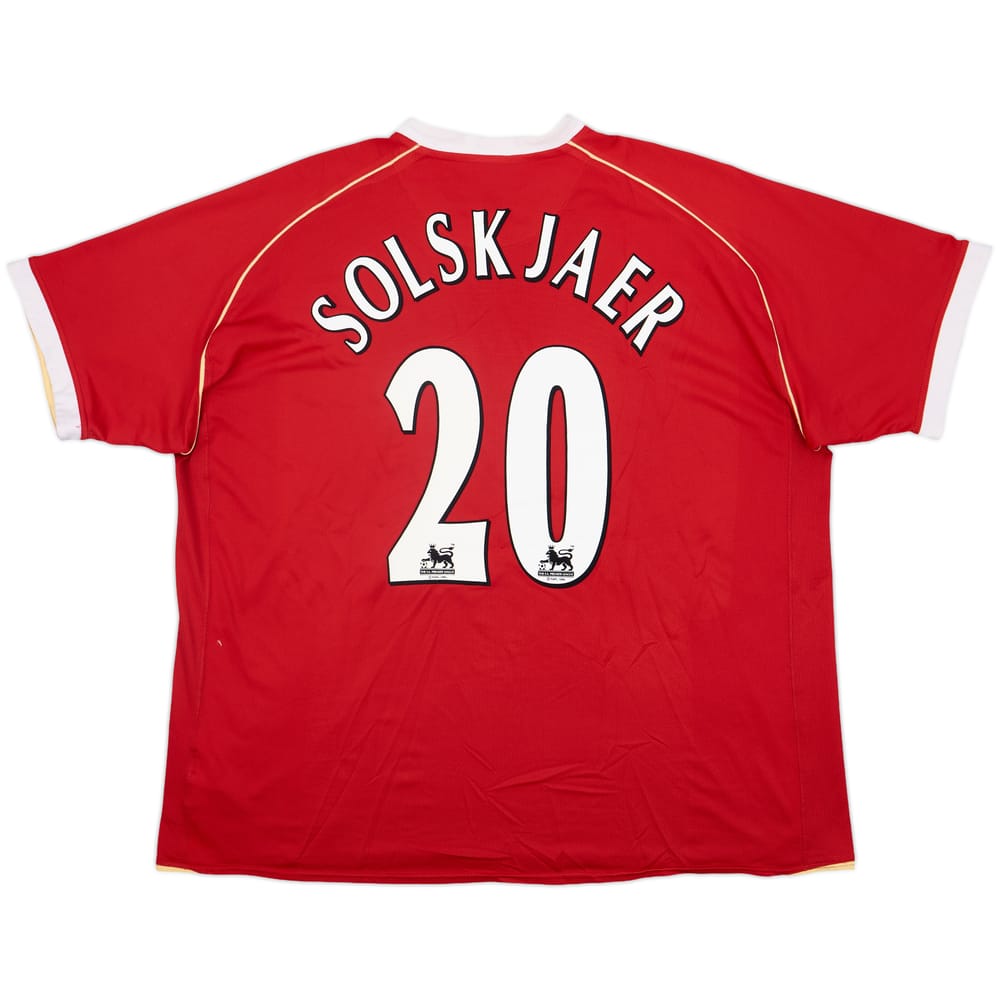 2006-07 Manchester United Home Shirt Solskjaer #20 - 8/10 - (3XL)