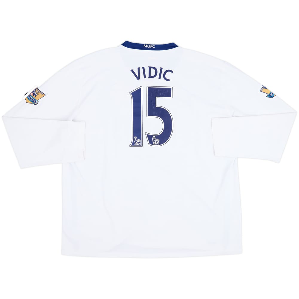 2008-10 Manchester United Away L/S Shirt Vidic #15 - 6/10 - (3XL)