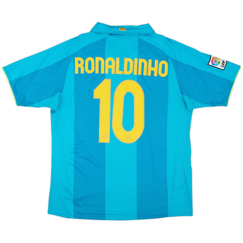 2007-09 Barcelona Away Shirt Ronaldinho #10 - 8/10 - (L)