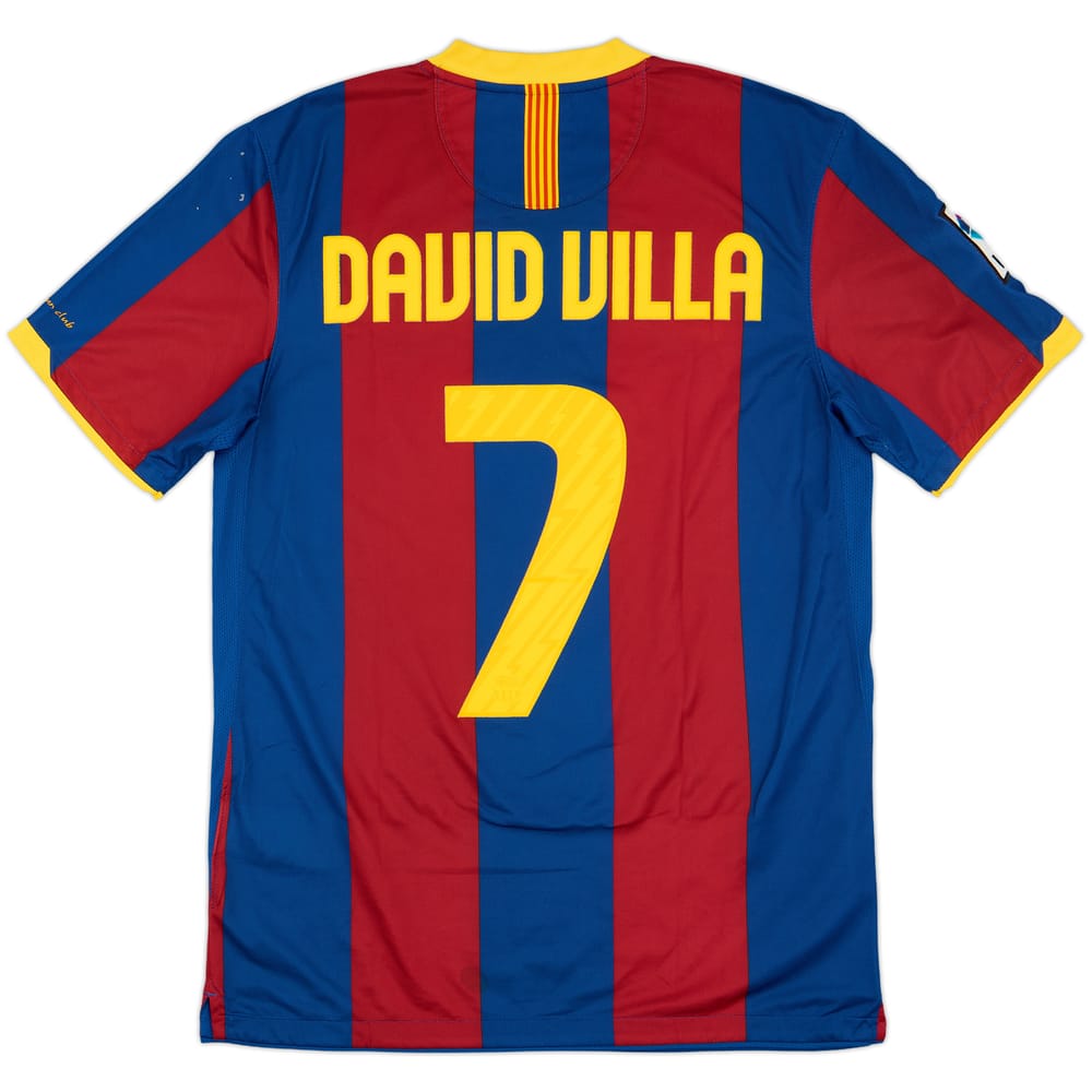 2010-11 Barcelona Home Shirt David Villa #7 - 8/10 - (M)
