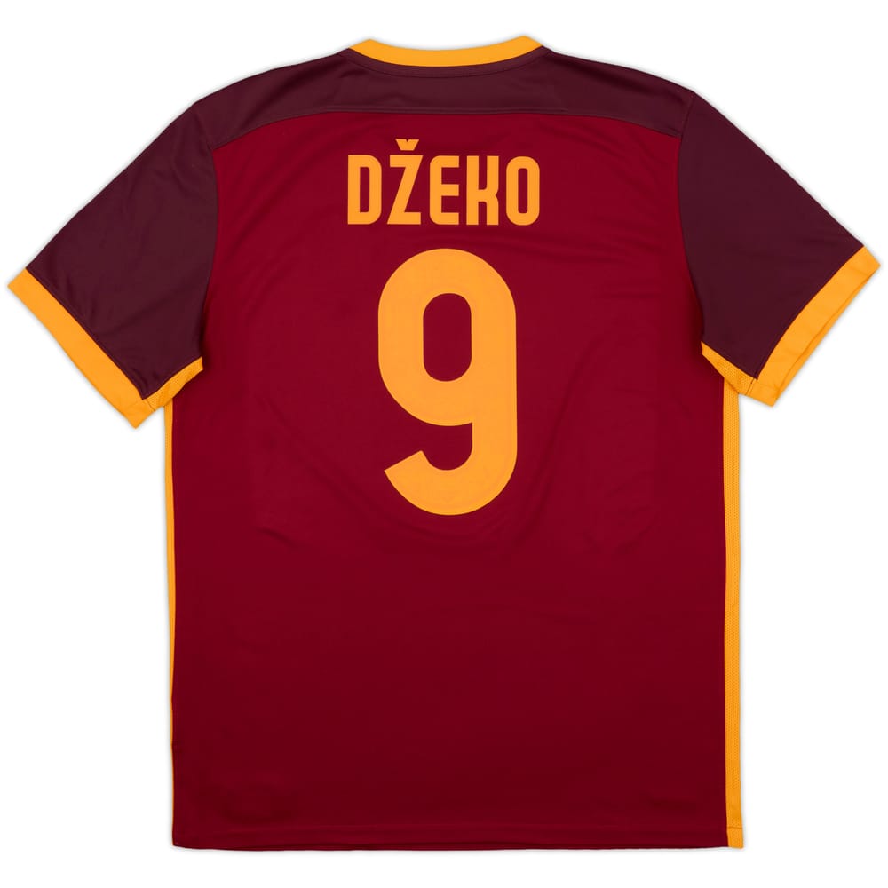 2015-16 Roma Home Shirt Dzeko #9 - 9/10 - (L)