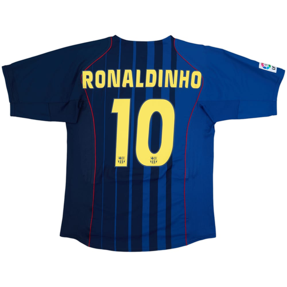 2004-05 Barcelona Away Shirt Ronaldinho #10 - 8/10 - (L)