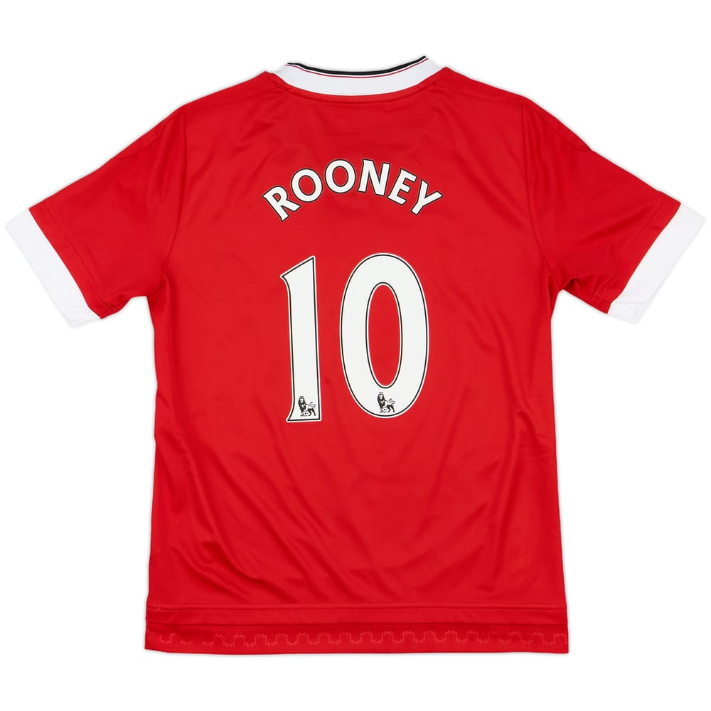 2015-16 Manchester United Home Shirt Rooney #10 - 9/10 - (M.Boys)