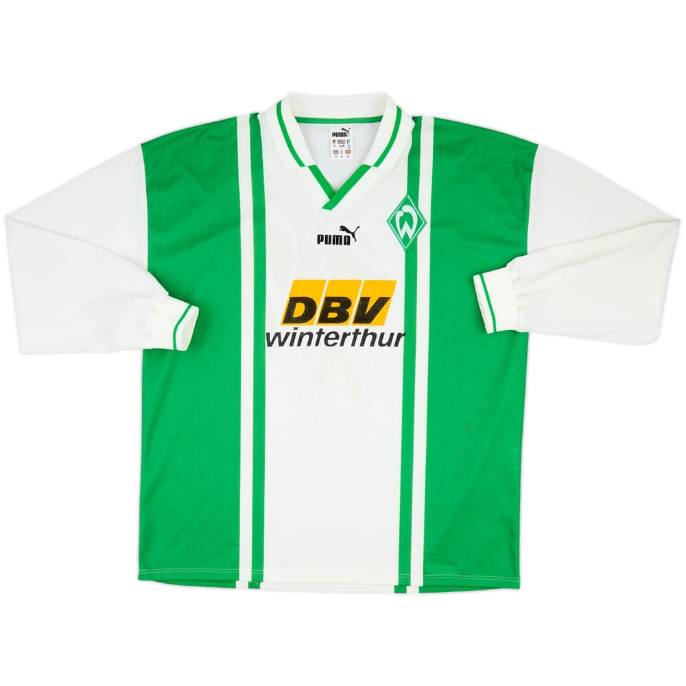 1996-97 Werder Bremen Home L/S Shirt - 9/10 - (XL)