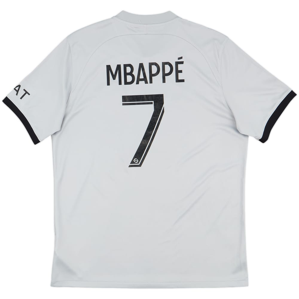2022-23 Paris Saint-Germain Away Shirt Mbappe #7 - 9/10 - (L)