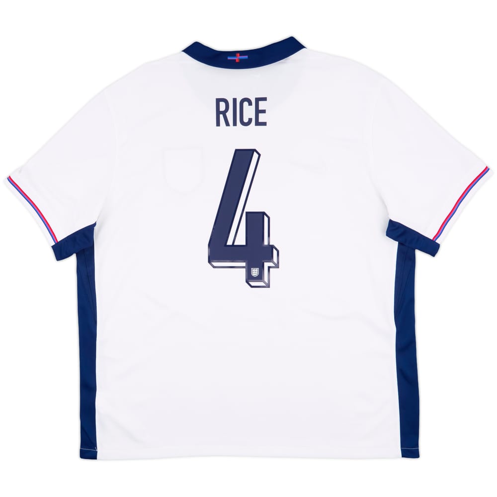 2024-25 England Home Shirt Rice #4 - 10/10 - (XXL)