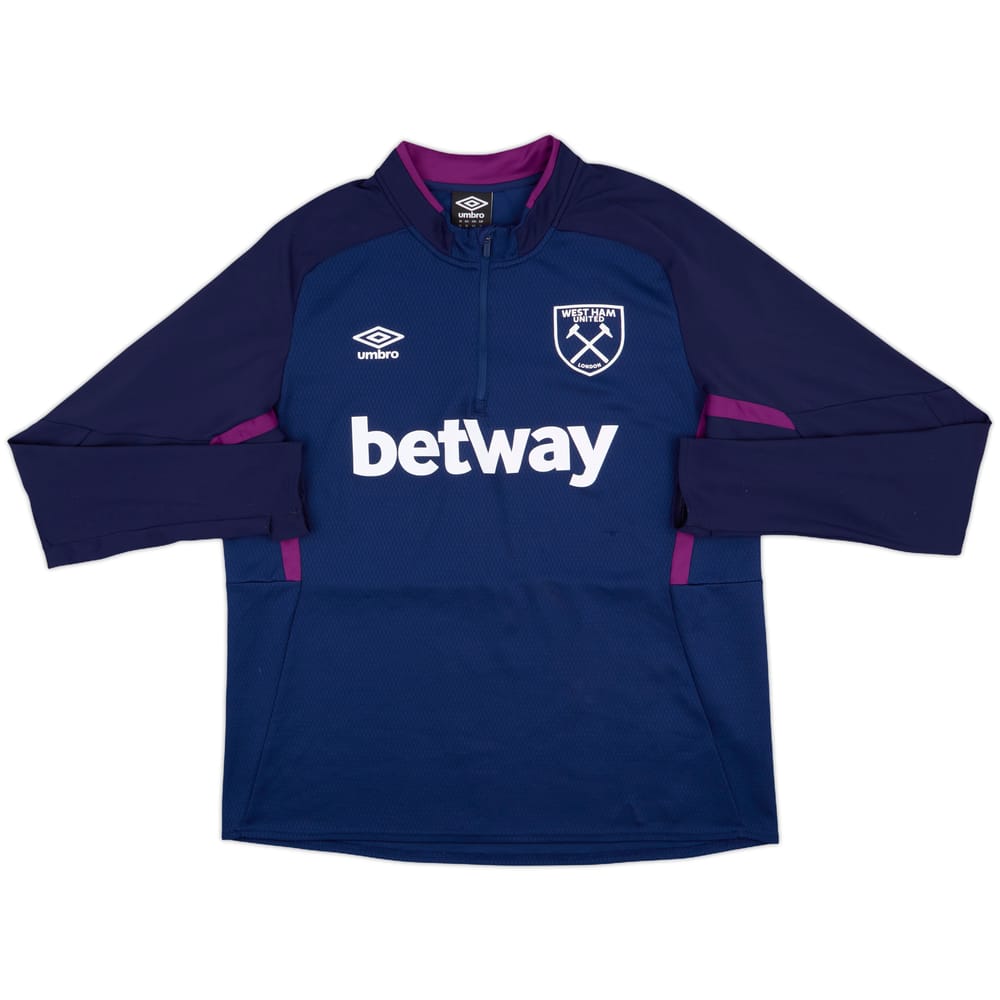 2020-21 West Ham Umbro 1/4 Zip Drill Top - 8/10 - (XL)