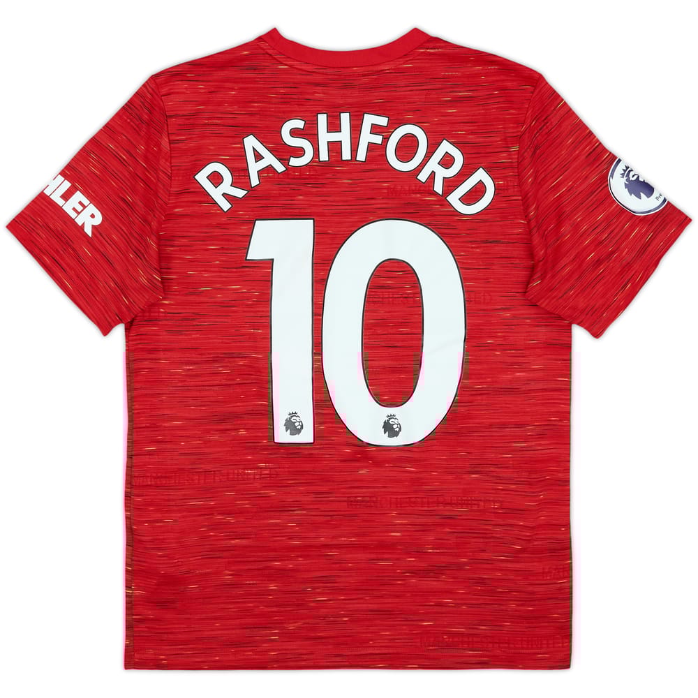 2020-21 Manchester United Home Shirt Rashford #10 - 9/10 - (L.Boys)