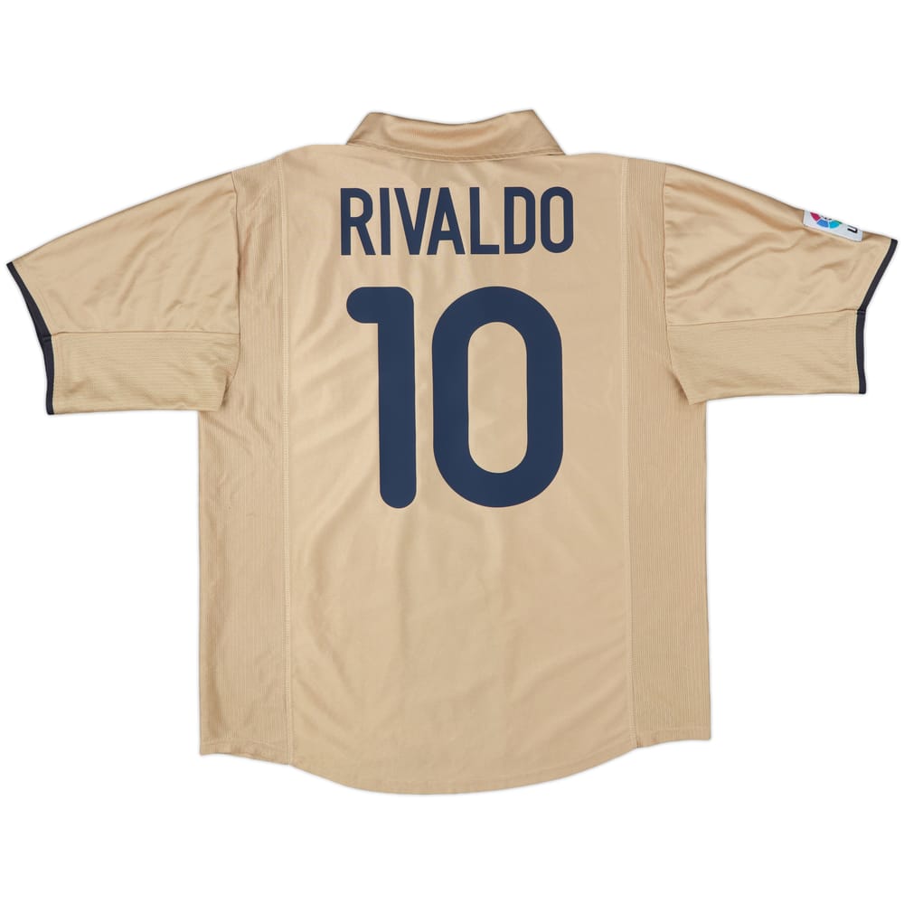 2001-03 Barcelona Away Shirt Rivaldo #10 - 8/10 - (L)