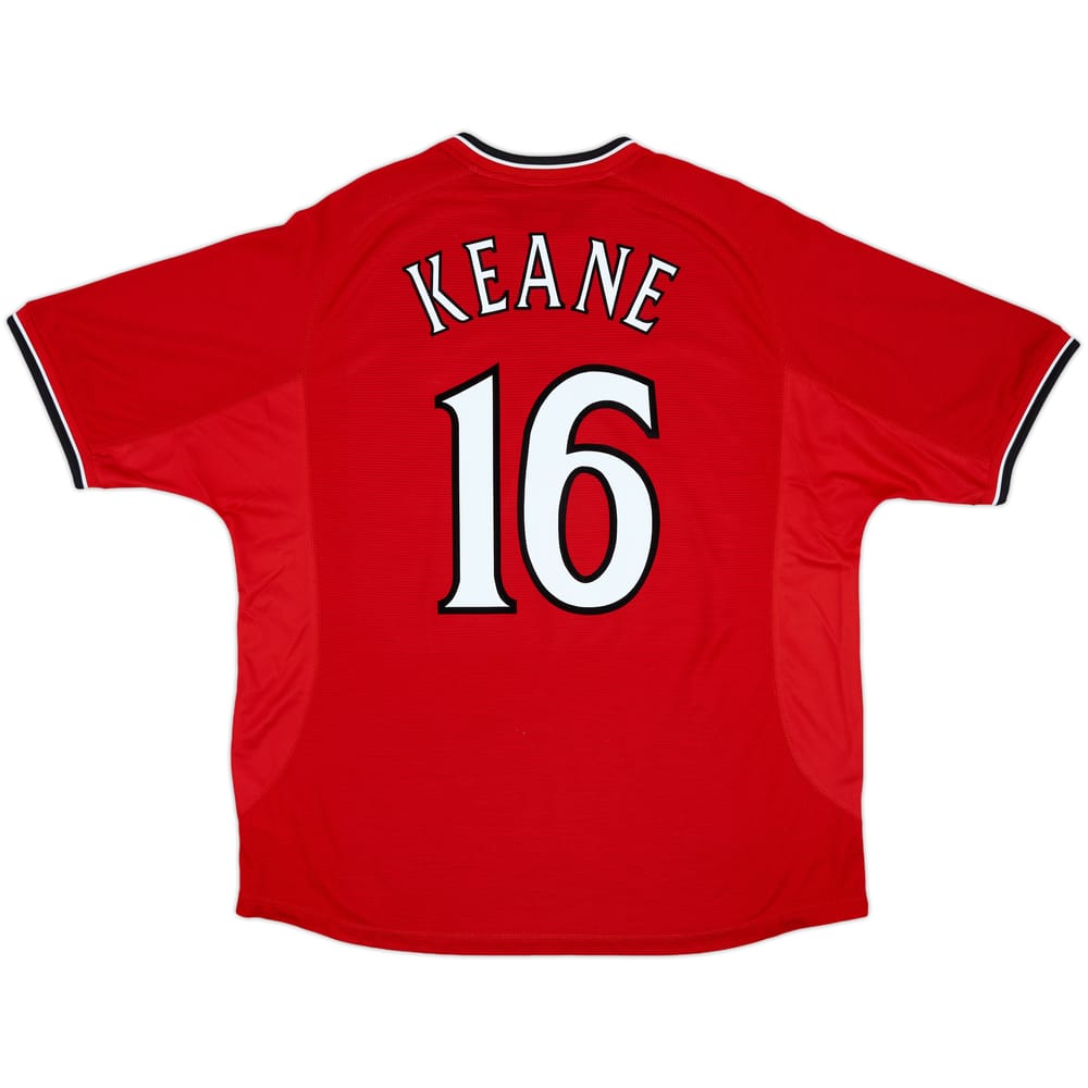 2000-02 Manchester United Home Shirt Keane #16 - 9/10 - (XXL)
