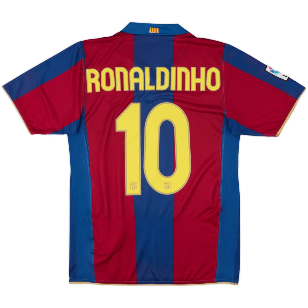 2007-08 Barcelona Home Shirt Ronaldinho #10 - 6/10 - (S)