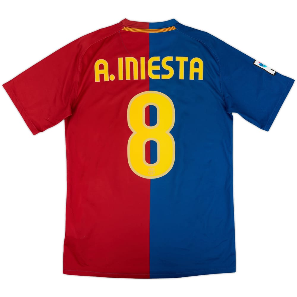 2008-09 Barcelona Home Shirt A.Iniesta #8 - 6/10 - (S)