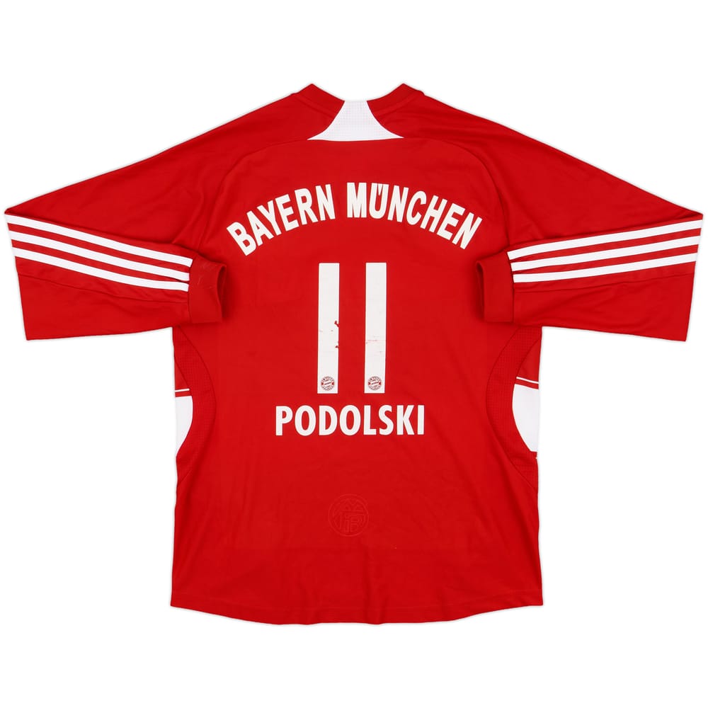 2007-08 Bayern Munich Home L/S Shirt Podolski #11 - 5/10 - (L.Boys)