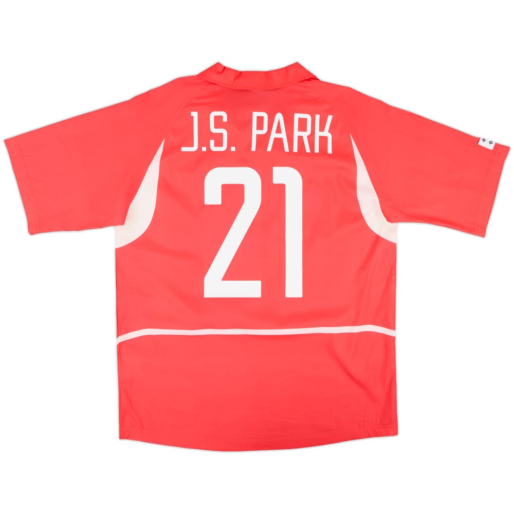 2002-03 South Korea Home Shirt J.S.Park #21 - 10/10 - (M)