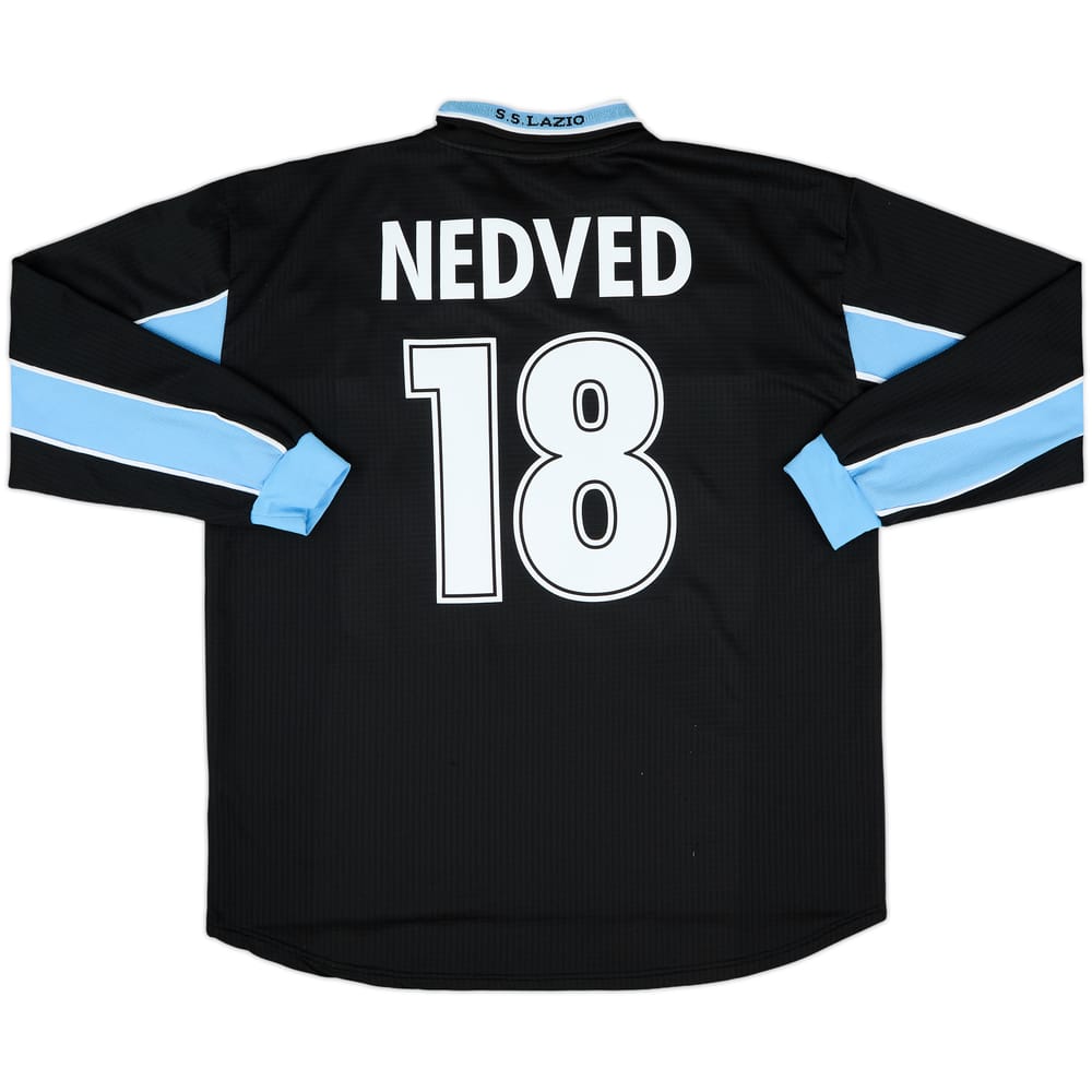 1998-99 Lazio Player Issue Away L/S Shirt Nedved #18 - 7/10 - (XXL)