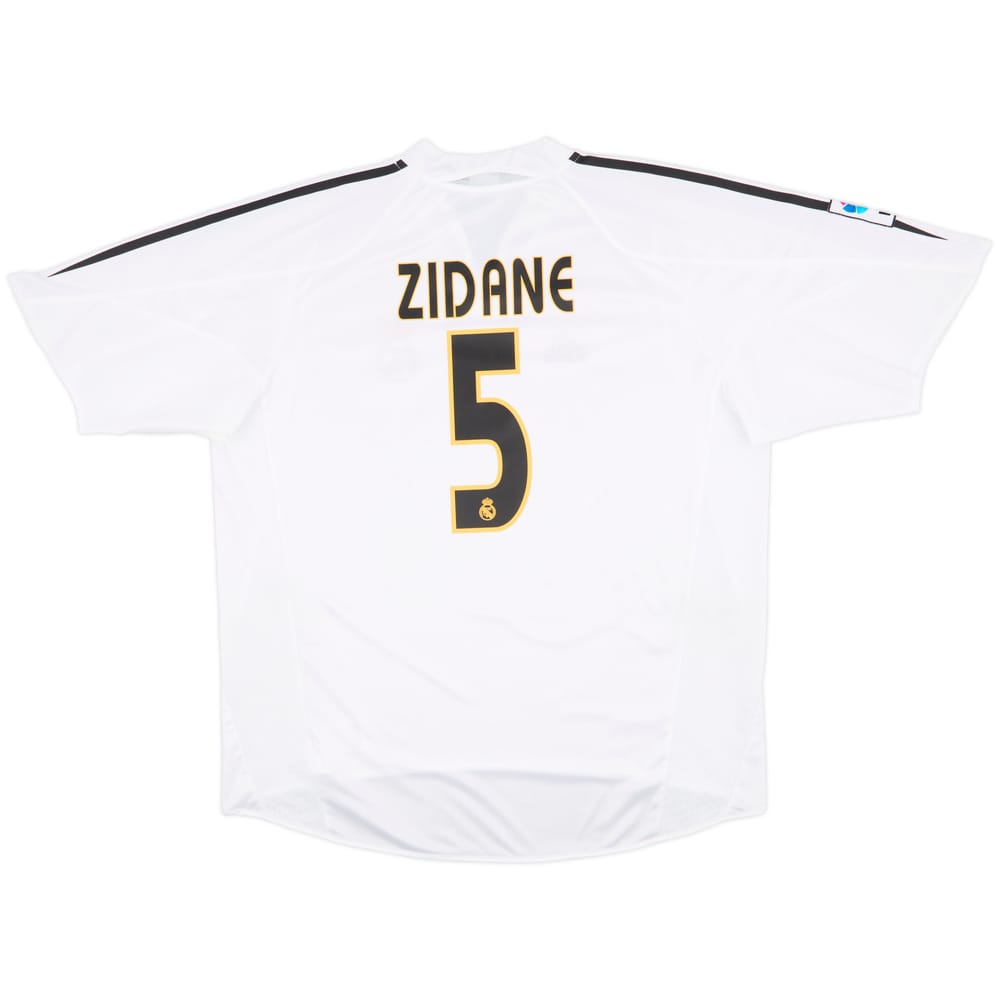 2004-05 Real Madrid Home Shirt Zidane #5 - 9/10 - (XL)