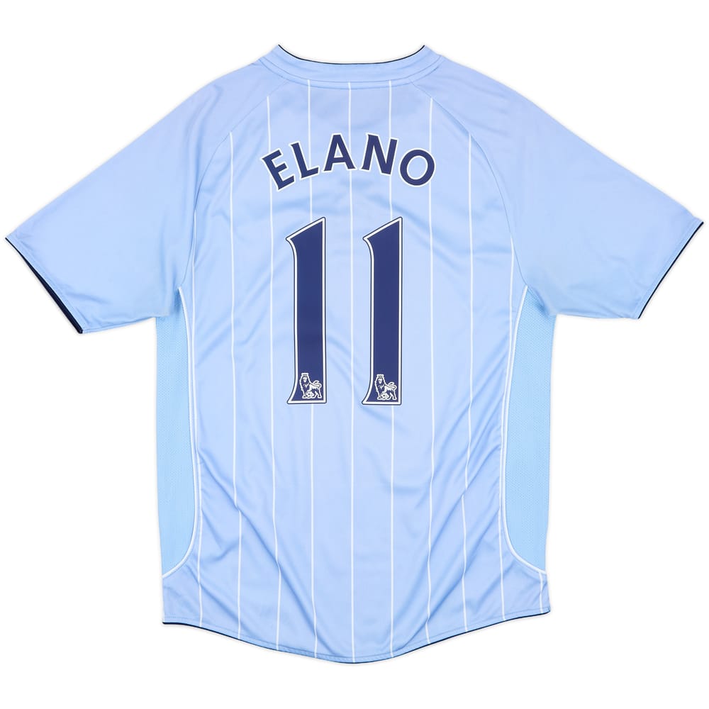 2007-08 Manchester City Home Shirt Elano #11 - 7/10 - (M)