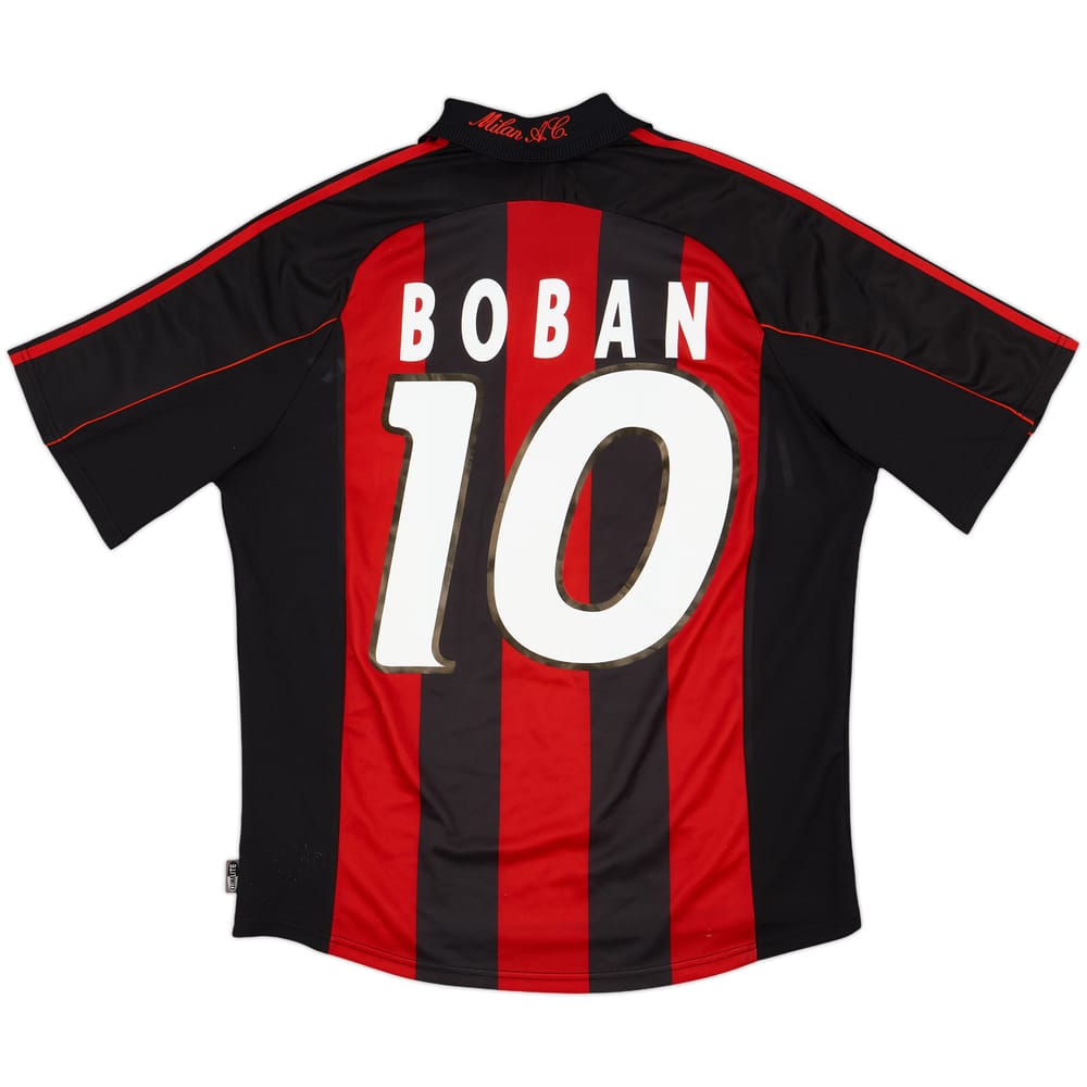 2000-02 AC Milan Home Shirt Boban #10 - 8/10 - (XL)