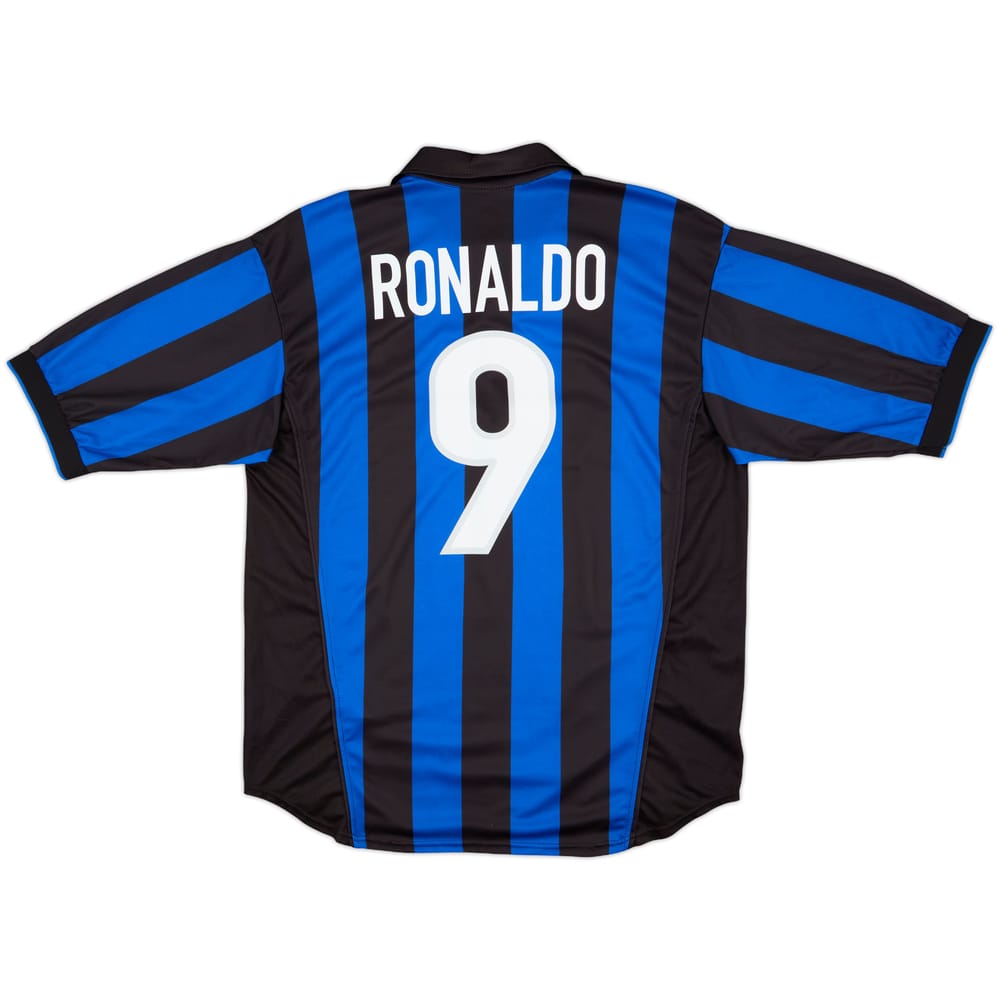1998-99 Inter Milan Home Shirt Ronaldo #9 - 9/10 - (M)
