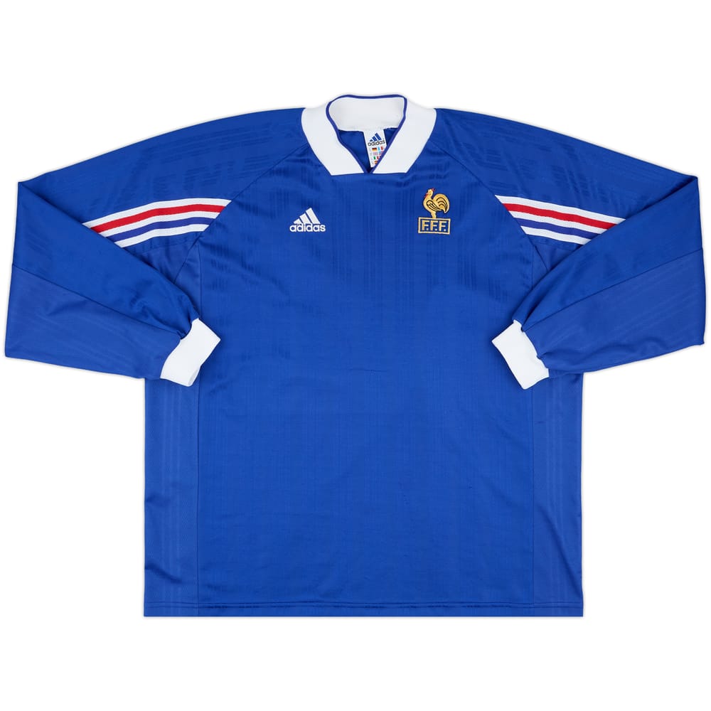 1999 France U-18 Match Issue Home L/S Shirt #18
