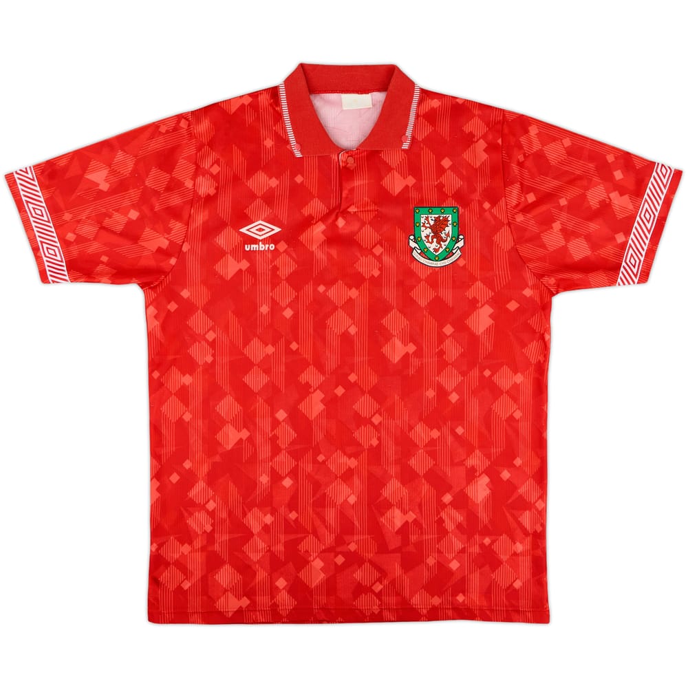 1990-92 Wales Home Shirt - 8/10 - (M)
